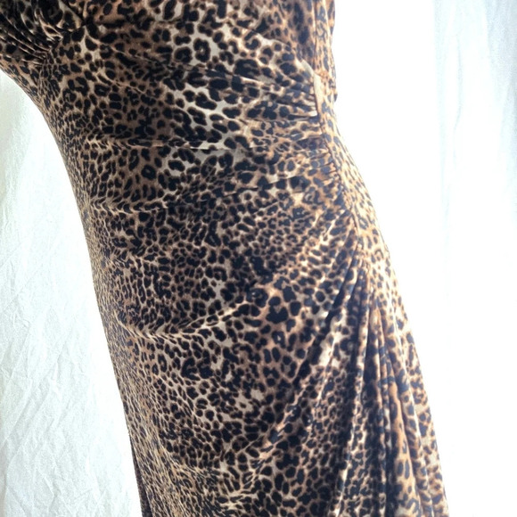 Cheetah Print Fitted Dress EUC - Picture 4 of 6